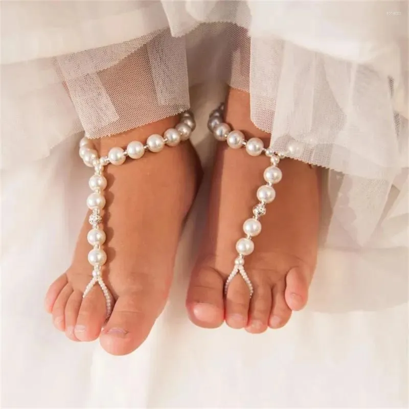 Party Favor Dopdopism Shoes Barefoot Sandals Armband Wedding Flower Girl Baby Shower Första nattvardsdekoration Gift