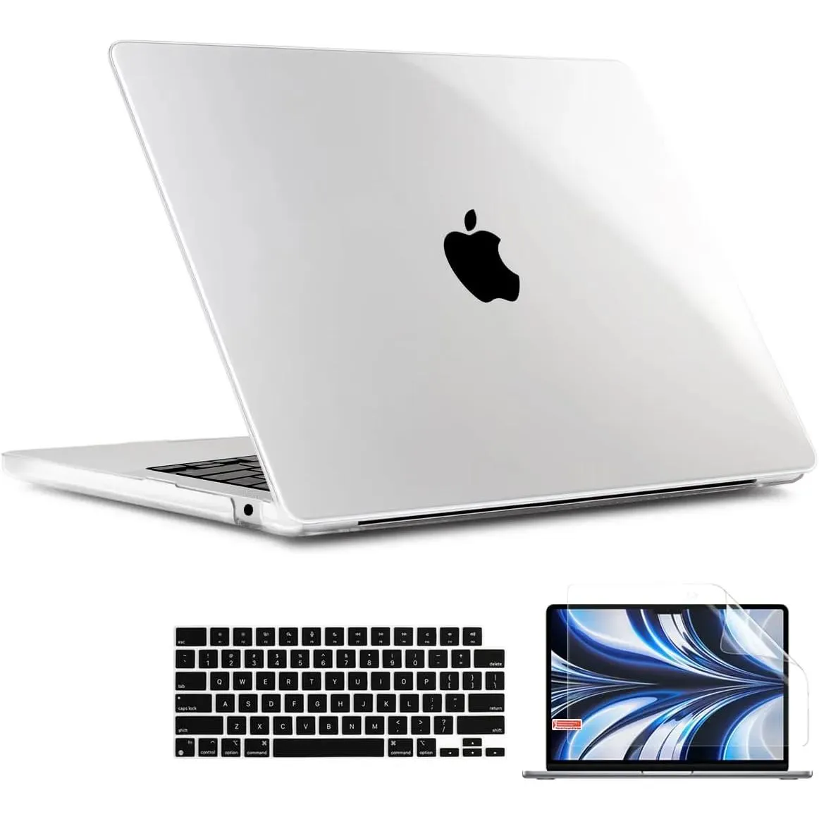 Ryggsäckfodral för 2023 MacBook Air 15 tum Nyutgåva, Model A2941 med M2 -chip, plasthårt skallnyckelskyddsskärmskydd