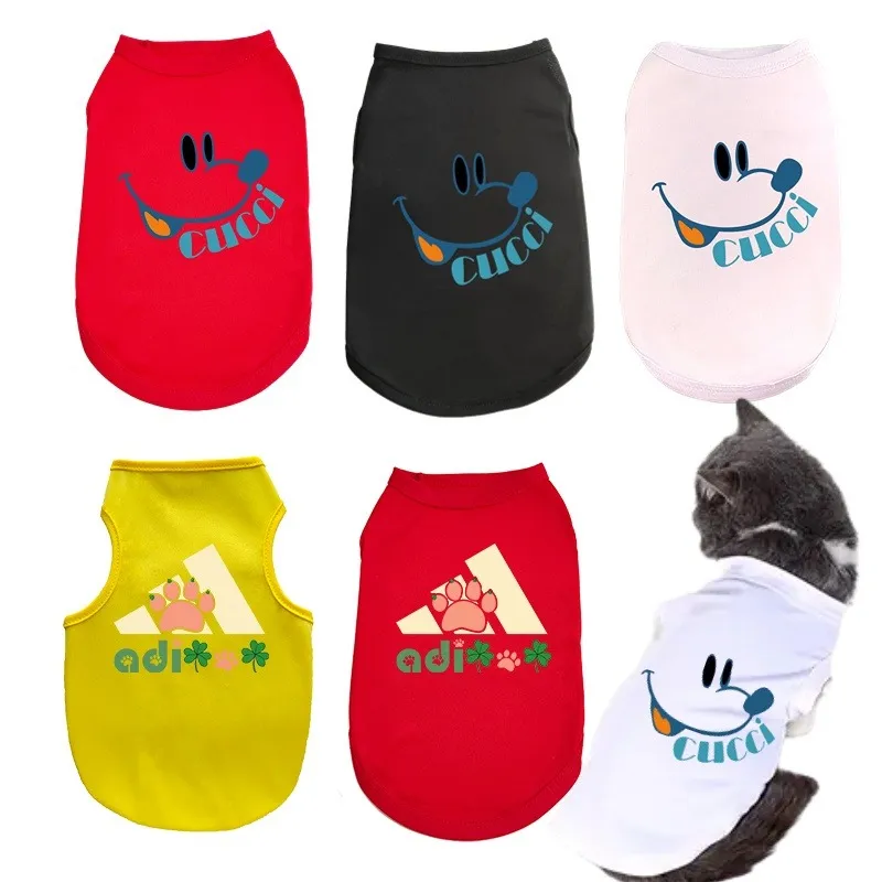 Gilet senza maniche stampato con logo alla moda per cani/gatti