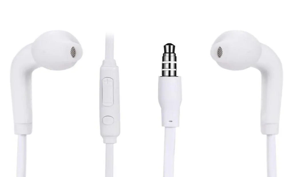 Los más nuevos auriculares InEar de 35 mm Auriculares con micrófono Control remoto de volumen para Samsung Galaxy S6 i9800 S6 Edge 500pc4467206