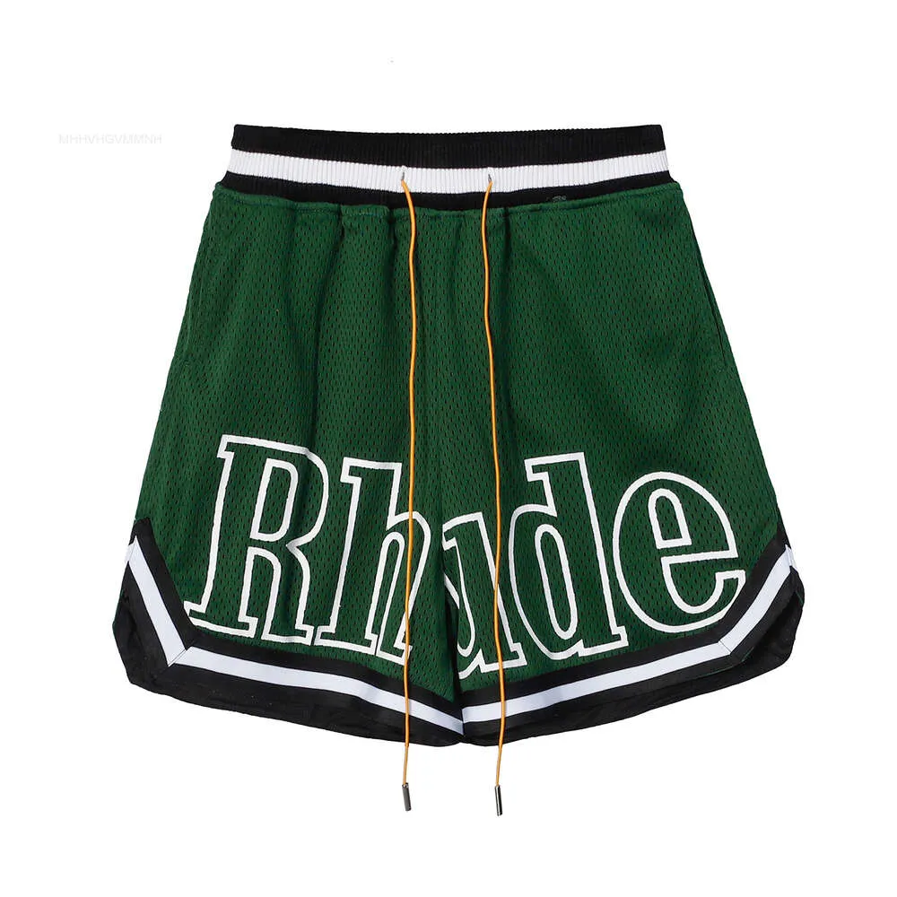 1PGR Designer Shorts Rhude Summer Fashion Beach Pants Men High Quality Street Wear Red Blue Black Purple Mens Short 2023s New