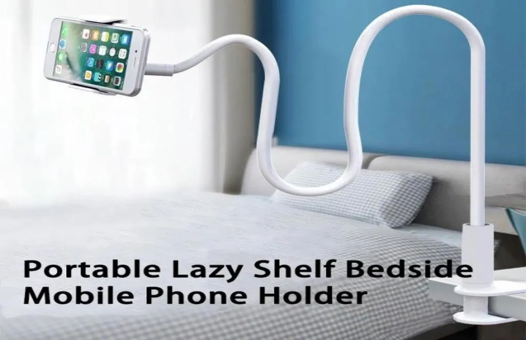 360 Clip Mobile Phone Holder Stand Portable Flexible Lazy Bed Desktop Bracket Mount Stand Base bracket Support 75cm5160267