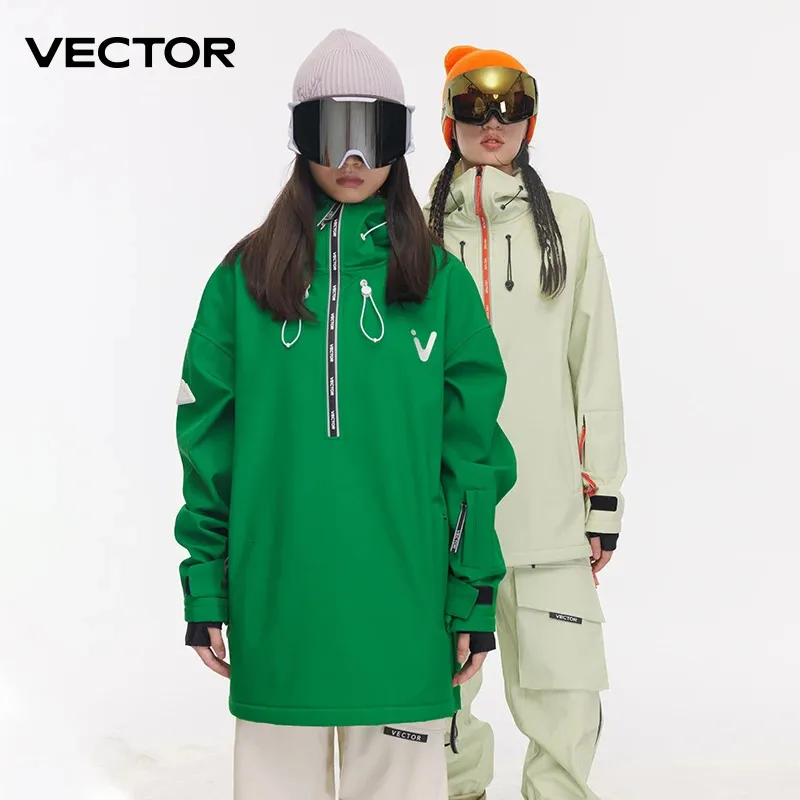 Wektor mężczyźni kobiety solidne kolorowe kurtka narciarska ciepłe wiatroodporne zimowe kombinezon z kapturem wodoodporne na zewnątrz sporty snowboard 240104