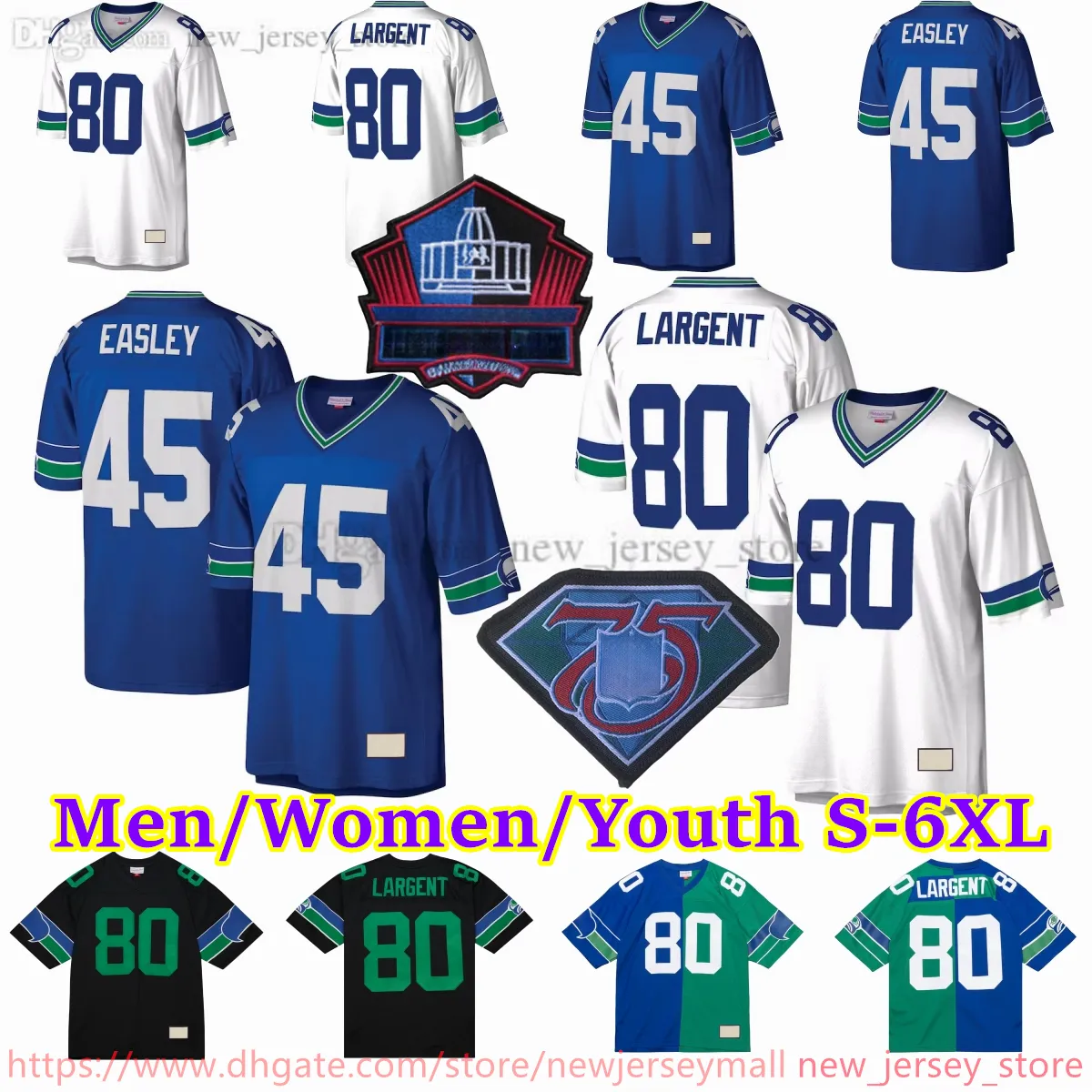 Custom S-6xl Countback 1976-1999 Piłka nożna 24 Marshawn Lynch Jersey Stitch 25 Richard Sherman 12 Fan 10 Jim Zorn 55 Brian Bosworth 8 Matt Hasselbeck 79 Jacob Green