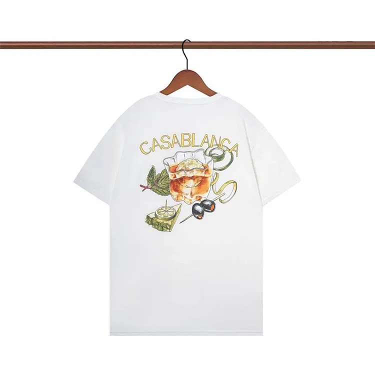 Designer-T-Shirt für Herren, Casablanca-T-Shirt, Tennisclubs, Sweatshirt für Herren, für Top-T-Shirt, Casablanc Blanca, Kleidung, Mode, Sommer, Tierdruckmuster, Rundhalsausschnitt, kurze Ärmel