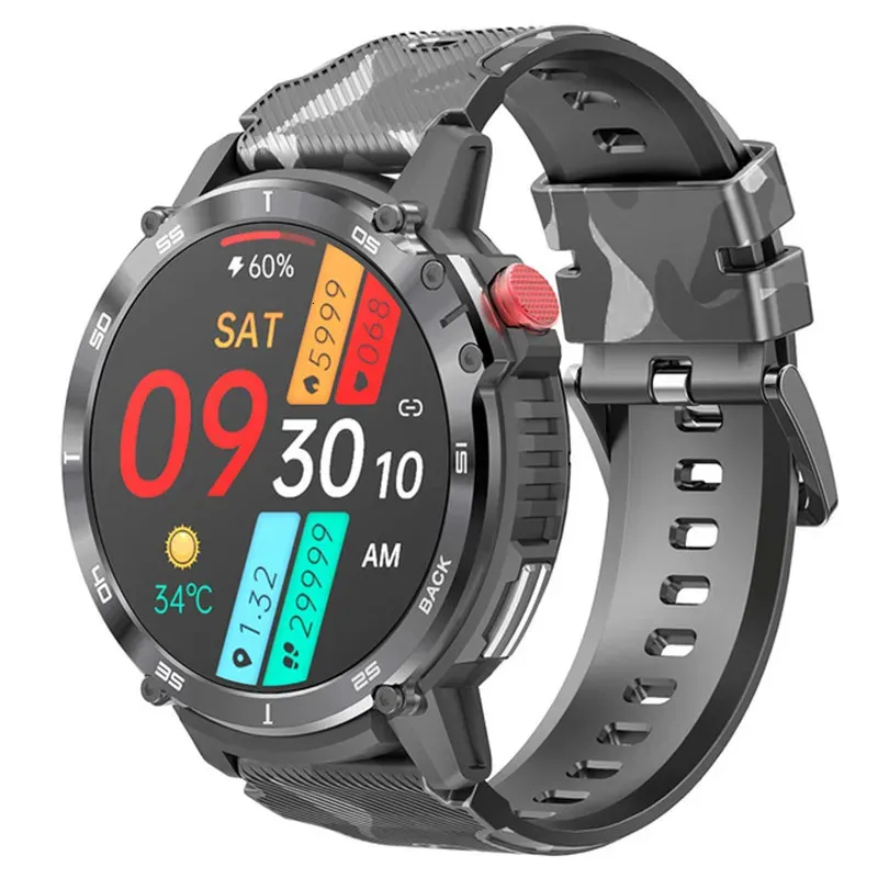 C22 Astuto Della Vigilanza Degli Uomini di Chiamata Bluetooth 16 Pollici HD Schermo 4G di Memoria 400mAh Frequenza Cardiaca Sano Sport Fitness Braccialetto Smartwatch 240104