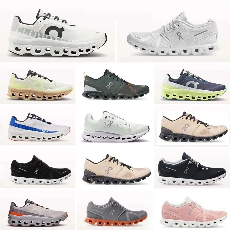 2024 On C Shoe Fashion Woman Running Shoes Män Kvinnor Designer For Sole Black White Grey Red Pink Blue Royal Hot Pink and White All Black Rhyton Outdoor Sneaker 36-45 EUR