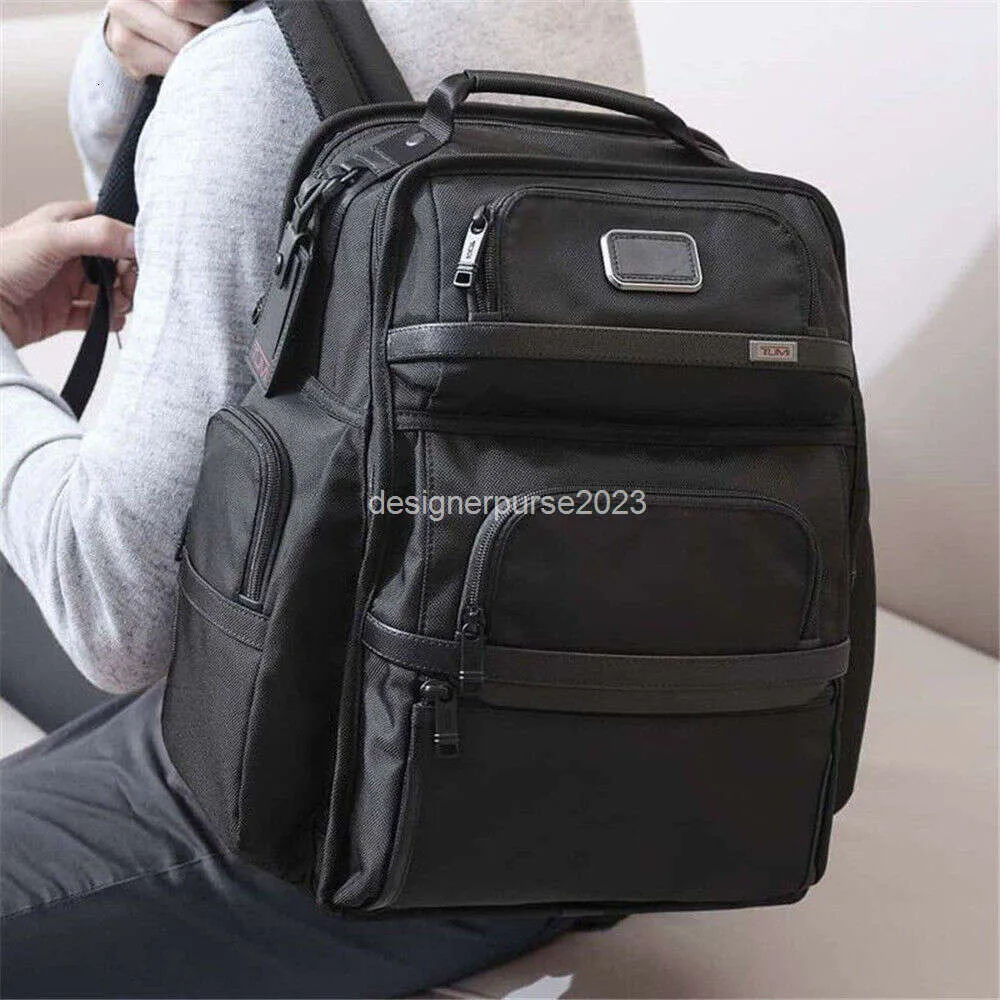 Computer 2603578d3 Designer Nylon Backpack 15,6 pouces Tumiis Mens Back Business Pack Bookbag Ballitics Luxury Livres de voyage Bags de sac à main Hegu