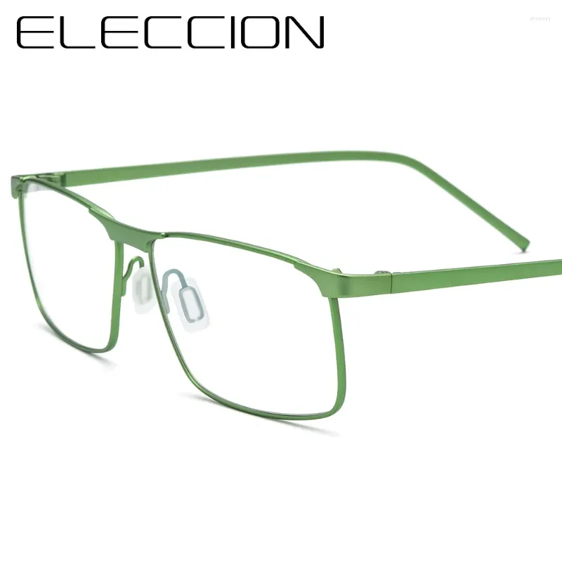 Montature per occhiali da sole ELECCION Occhiali in titanio Telaio per uomo Miopia Occhiali da vista ottici Occhiali da uomo con montatura completa 58 - 14 135