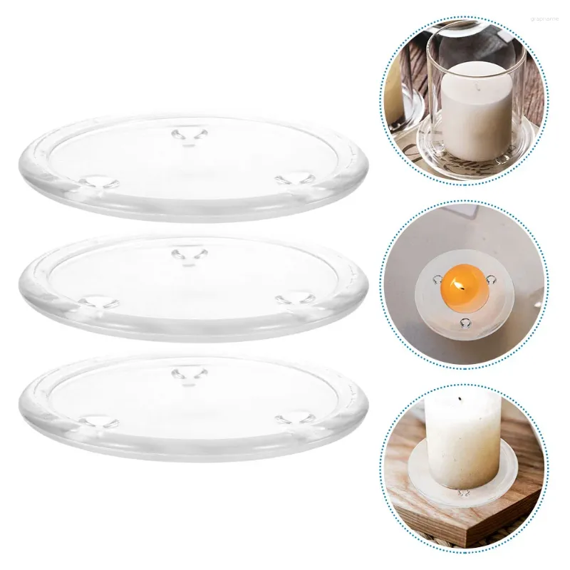 Titulares de vela Suporte de vidro Bandeja de casamento Placa decorativa perfumada para bandejas de banquete de suporte de mesa