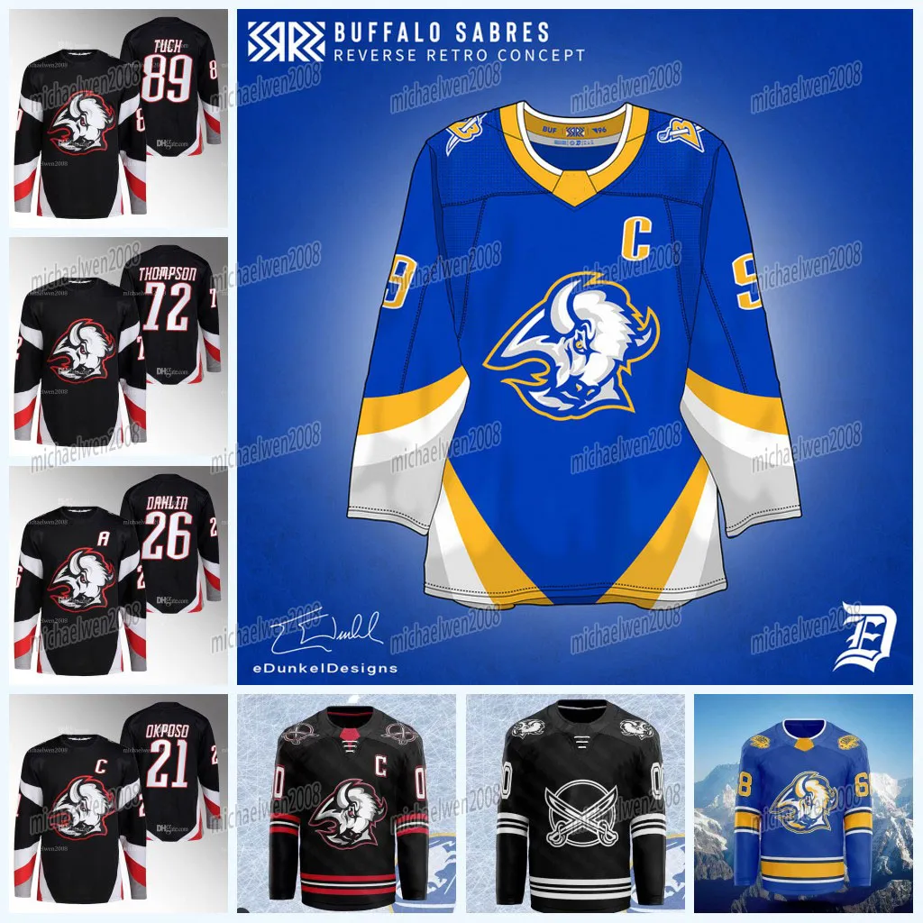 Sabres 2023-24 Jersey Tage Thompson Rasmus Dahlin Power Alex Tuch Kyle Okposo Jeff Skinner Eric Robinson Victor Olofsson Peyton Krebs Dylan Cozens