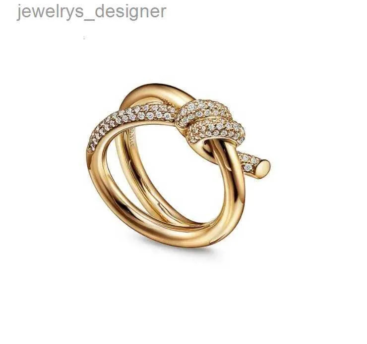 Designer Love Ring Band Rings Ladies Rope Knot Luxury With Diamonds Fashion Rings for Women Classic Jewelry 18K Gold Plated Rose Wedding Wholesale