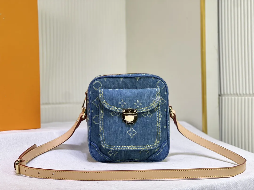 Borsa firmata, borsa a tracolla, portafoglio da donna e da uomo, borsa a tracolla alla moda, borsetta, borsa a tracolla in denim retrò, borsa da viaggio