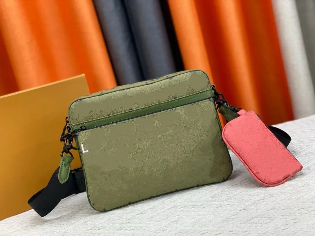 Designer Men s Canvas Leather Messenger Bag Crossbody with Clutch Purse 2024 Collection