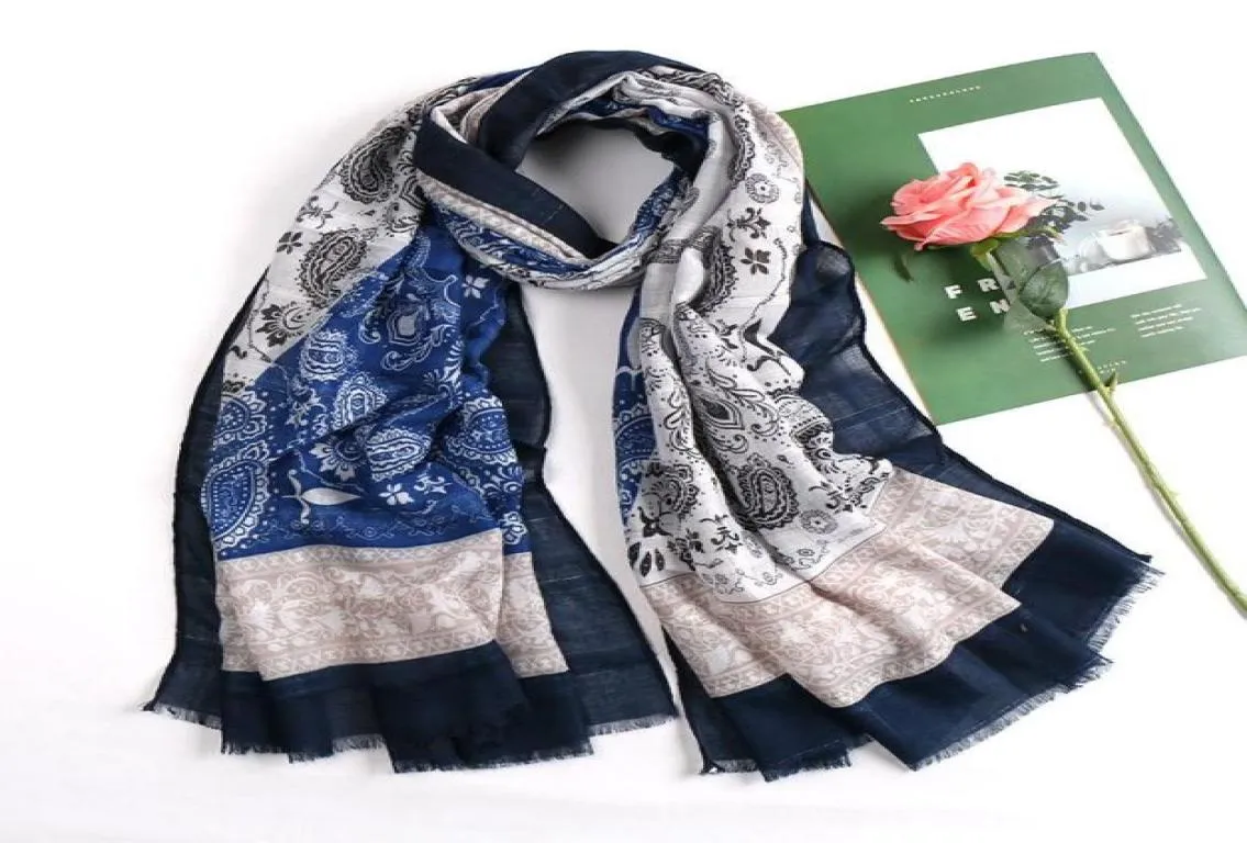 Étnico paisley algodão hijab cachecol marinho caju lenço azul feminino primavera 2021 para mulheres muçulmanas xale envolve scarves7213748