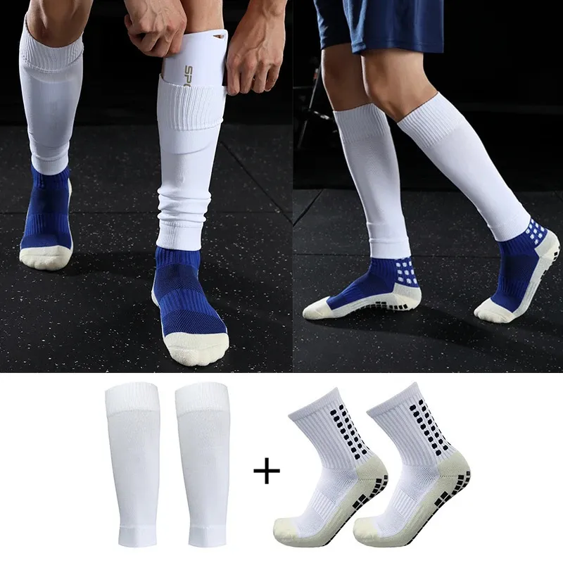 Calzini elastici da calcio con maniche per gambe per adulti, sportivi, antiscivolo, calcio 240104