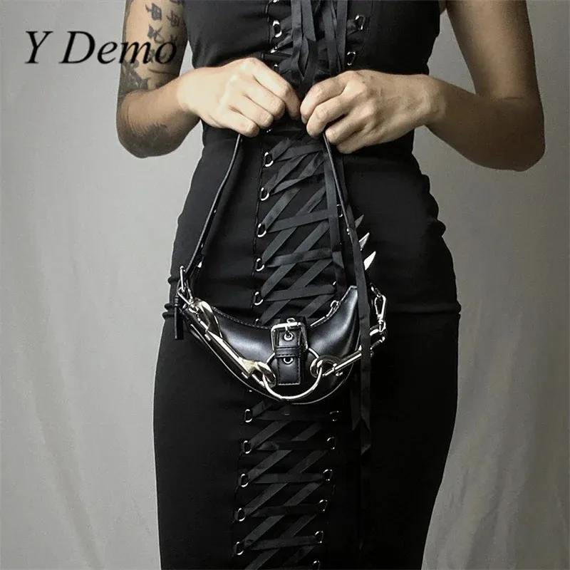 Y Demo Punk Nieten Handtasche Gothic Rock Metallschnallen Spark Umhängetasche Umhängetasche Mini 240103