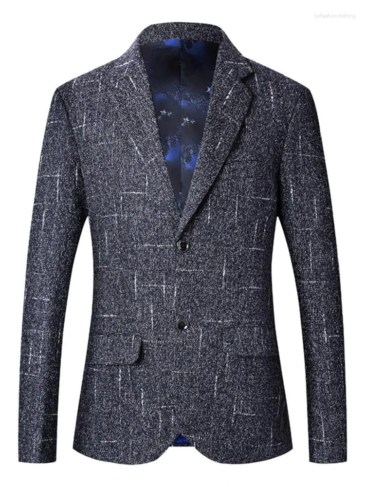 Garnitury męskie Mężczyzna High End Business British Style Slim Fit Blazers Spring Autumn Fashion Fasher Płaszcz do modyfikowania Plus Size