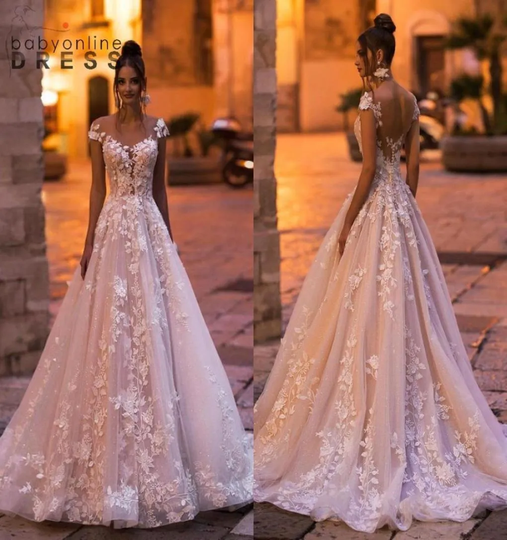 Gorgeous Full Lace Wedding Dresses Sexy Off Shoulder Backless With Button Covered Appliques Summer Bridal Gowns Plus Size BC111335966110