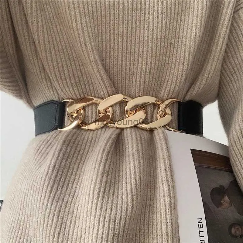 Ceintures de mode chaîne ceinture élastique en métal taille ceintures pour femmes dames manteau robe ceinture ceinture