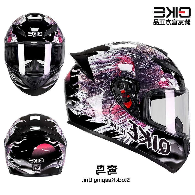 Helmets Moto AGV Motorcycle Design Comfort AGV Flagship Store Knight Men's Full Helmet Bezpieczeństwo Four Seasons Winter Bluetooth K494