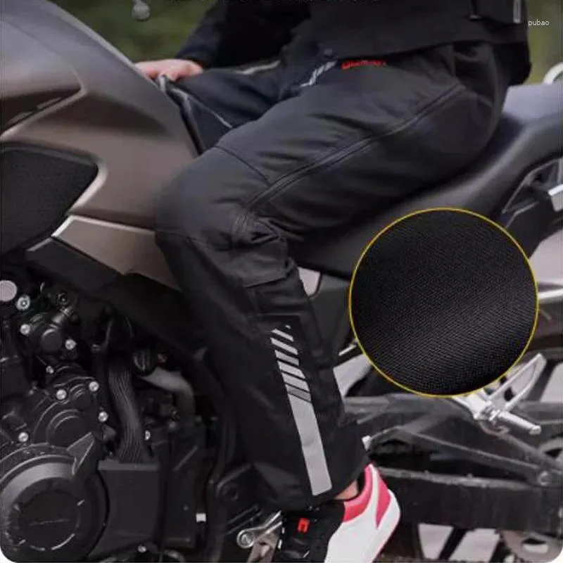 Abbigliamento da moto DUHAN Pantaloni da corsa invernali da uomo caldi antivento Pantaloni da moto da motocross Pantaloni da moto da indossare rapidamente con ginocchio CE