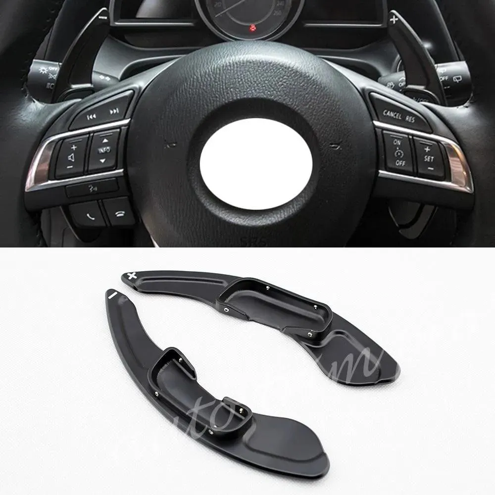 Acessórios 2x engrenagem do carro dsg volante shift paddle extensão apto para mazda 3 6 cx3 cx4 cx5 mx5 shifter alavanca capa acessórios