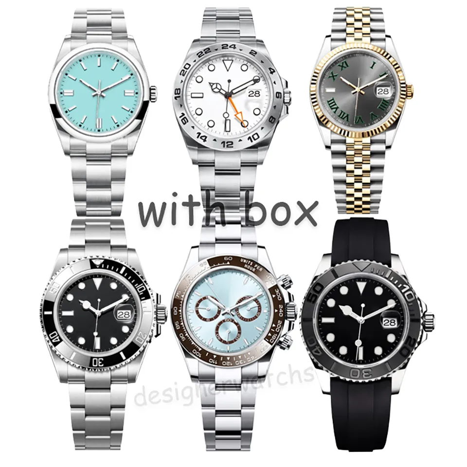 Часы мужские автоматические механические часы Классические дизайнерские часы из нержавеющей стали 41мм36мм31мм Керамический циферблат Мужские и женские роскошные часы reloj Montre de luxe