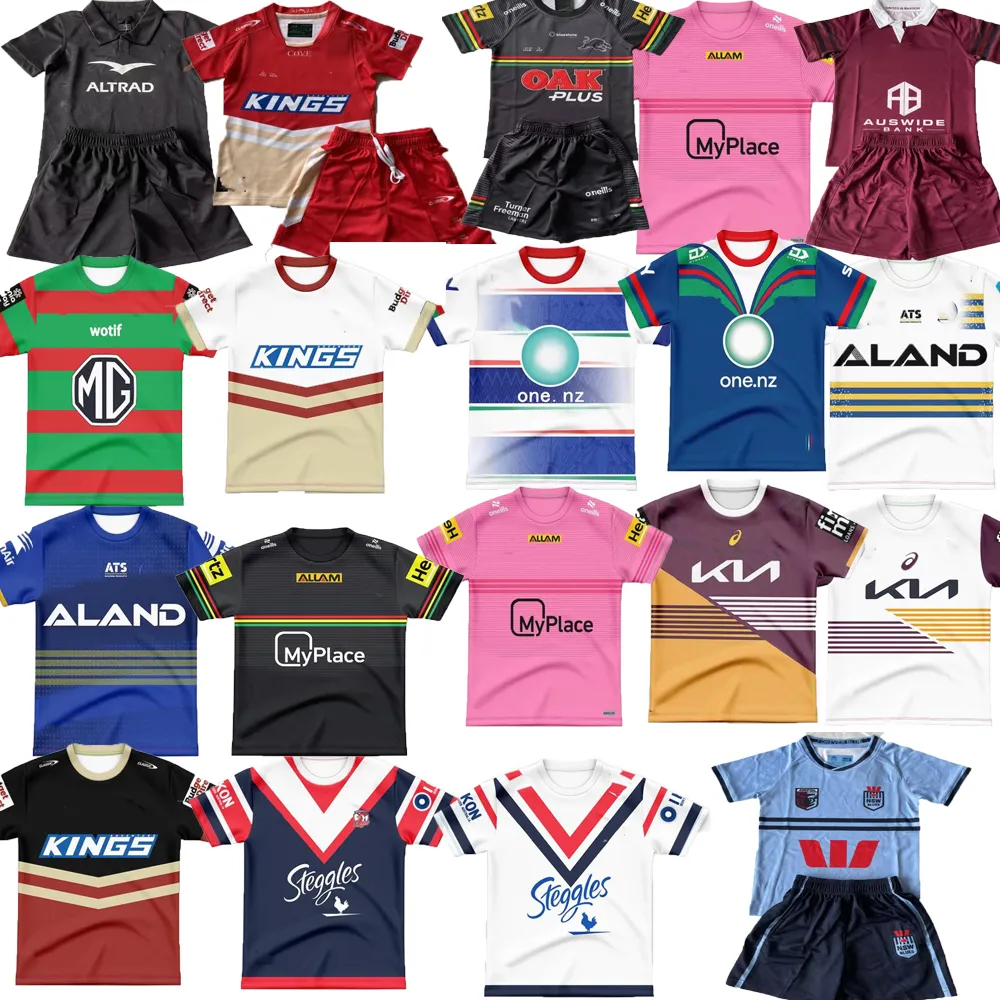 2023 2024 Maillots de rugby France KIT pour enfants Chemises uniformes à domicile