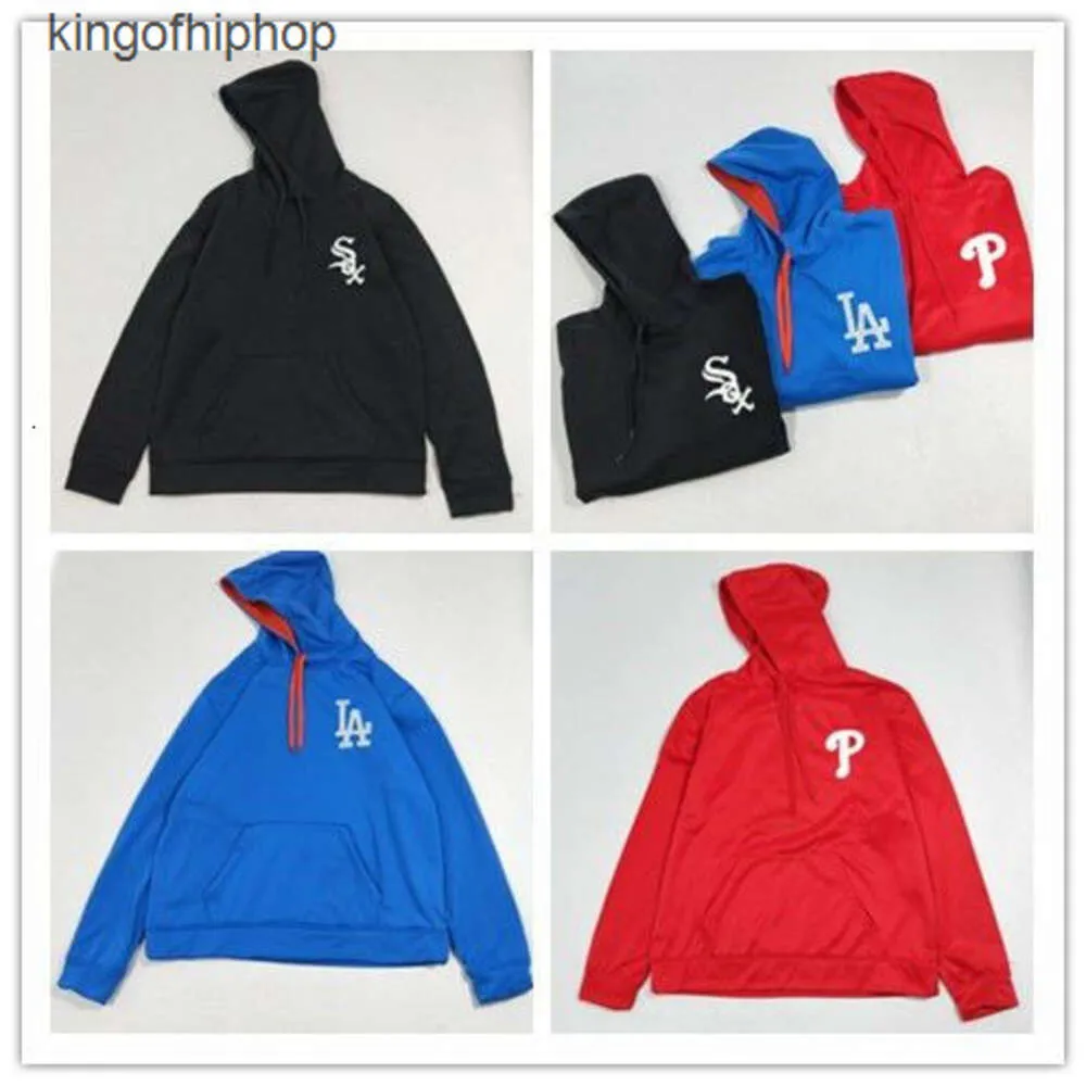 Sweat-shirts pour hommes Rock Hip Hop Sweats à capuche Sportswear Pull avec peluche à capuche hommes femmes hip-hop ulzzang version coréenne lâche BF mi-longueur baseball Dodgers