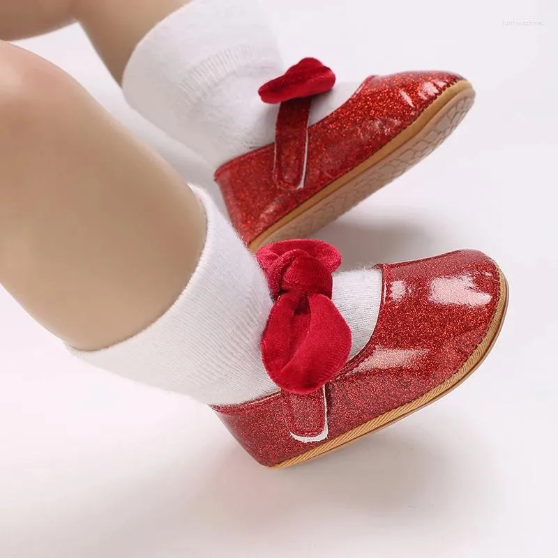 Scarpe Primipassi Bambino Bambina Scarpe in Pelle PU Nato Infantile Bowknot Mary Jane Appartamenti Suola Morbida Culla Antiscivolo Prewalker 0-18 Mesi