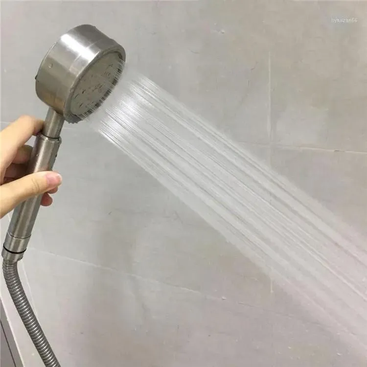 Têtes Puissante pomme de douche à main en acier inoxydable 304 avec tuyau de douche de 1,5 m et support Accessoires de salle de bain de haute qualité1