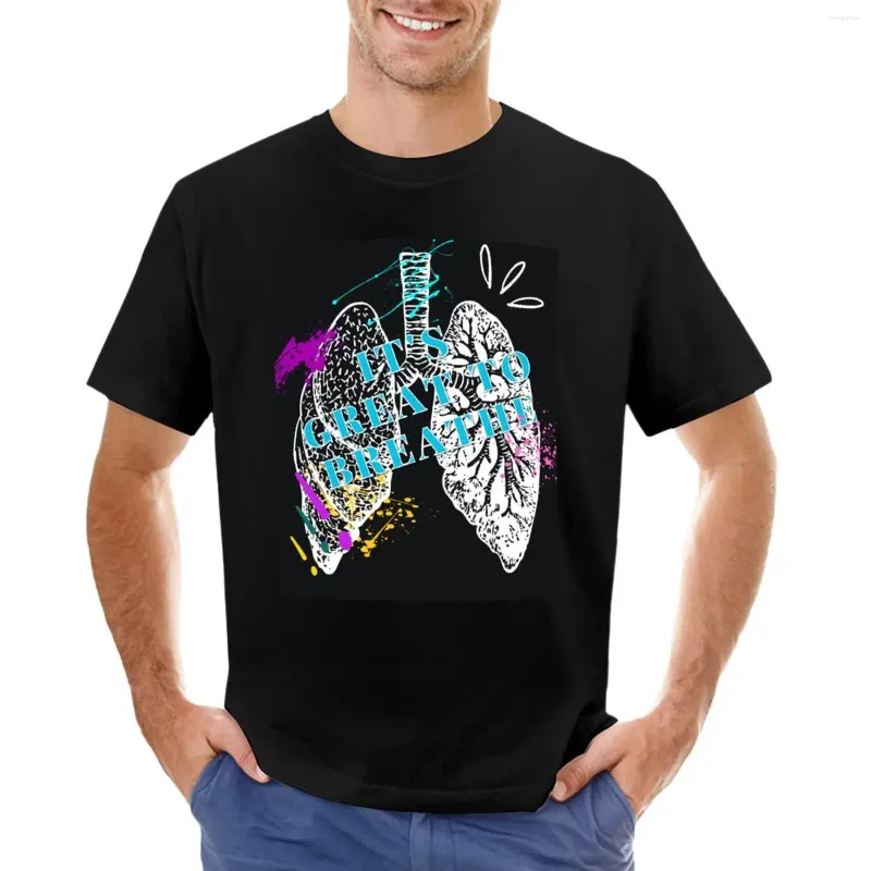 Polos para hombre Pulmones frescos Anatomía del cuerpo Me gusta respirar. Camiseta Camiseta vintage Camisetas gráficas de algodón para hombre