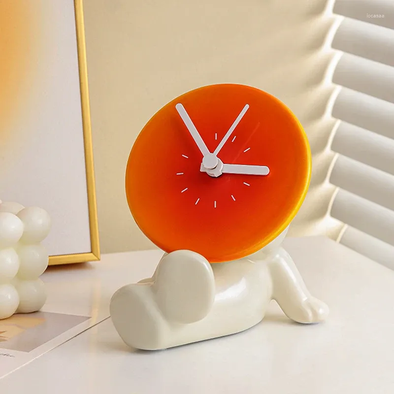 Table Clocks Sunset Clock Healing Desktop Decoration Living Room