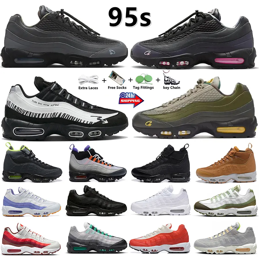 2024 Мужчины Женщины 95 95-е кроссовки SneakerBoot Mid Shoe Triple Black White C X Aegean Storm Sequoia Pink Sketch Beam Obsidian Neon Greedy Midnight Navy Спортивные кроссовки