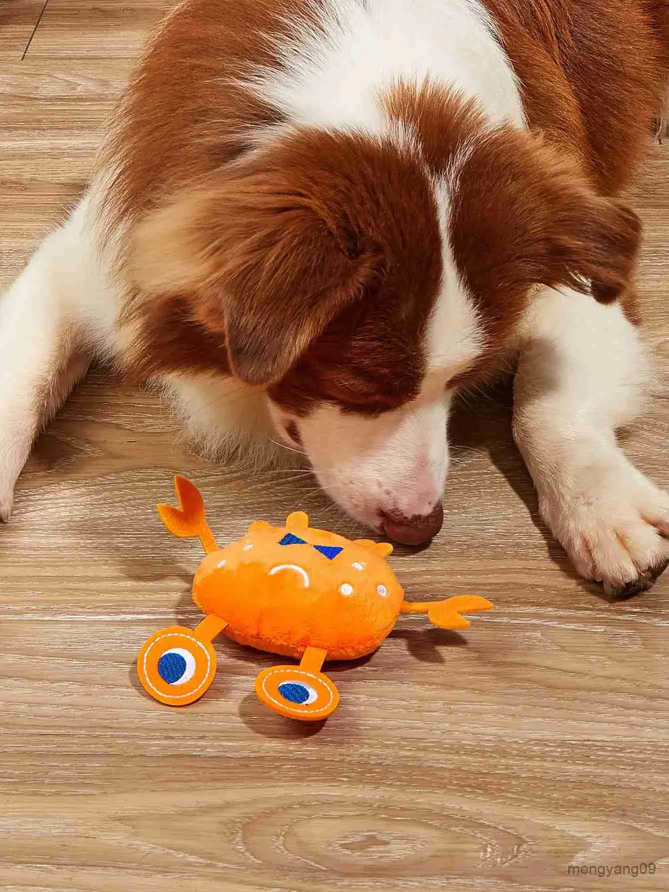 Dog Toys Chews 1pc Crab Design Pet Grinding Teeth Squeaky Plush Toy Durable Chew Toy For Dog Interactive Supply