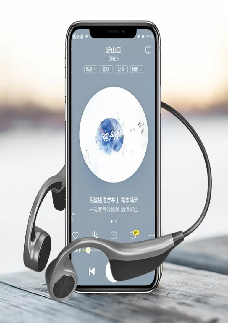 B2 Cuffie Bluetooth Auricolari per telefoni cellulari Sport wireless con memoria 8G Cuffie per conduzione ossea auricolare3705681