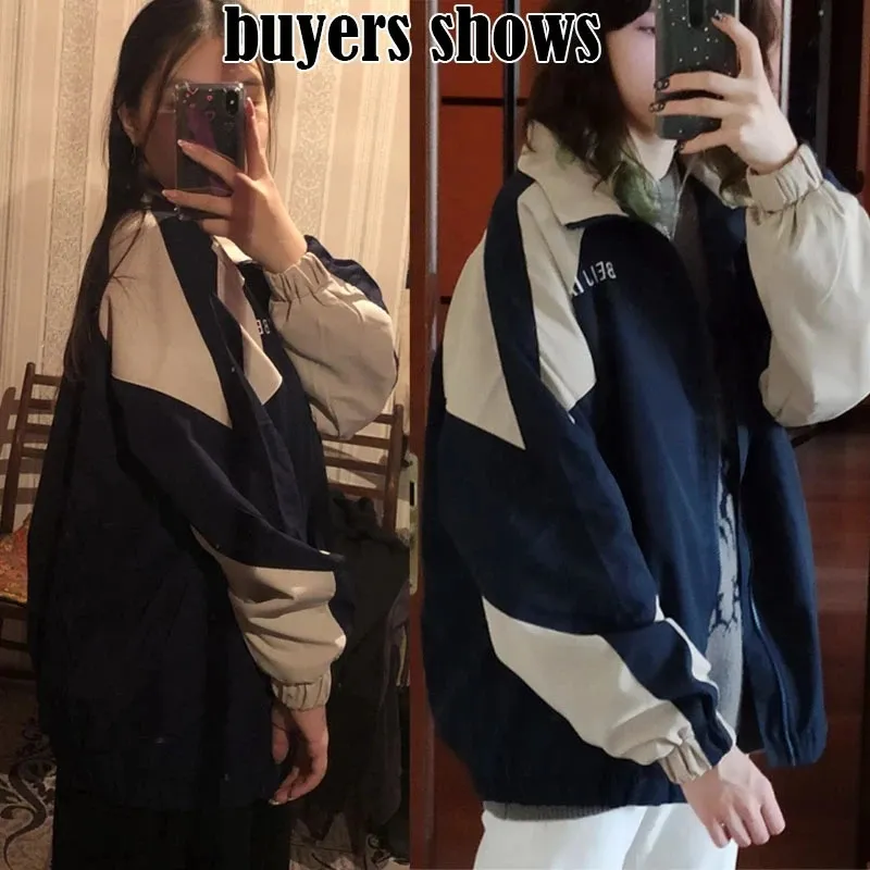 Streetwear Varsity Jacket - Hip Hop Patchwork Bomber, Color