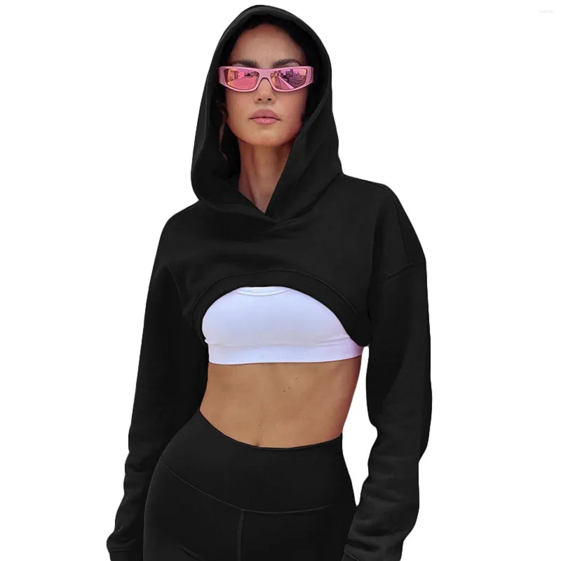 Hip hop crop top hoodie hotsell