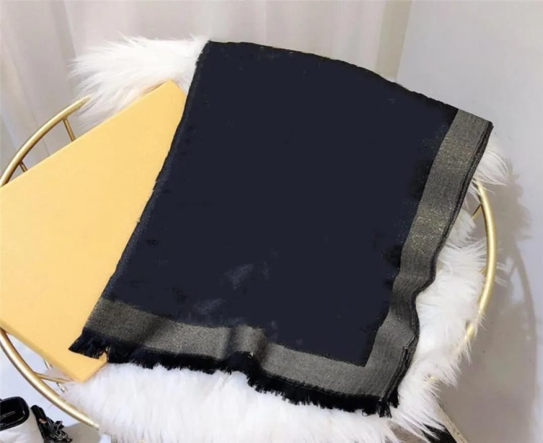 Factory Whole Scarf Professional S Scarf High Quality Shiny Gold Yarn Yarndyed Wool Sal Storlek 18070CM4233566