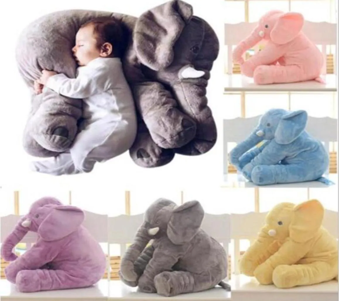 Lowest quality pillow 60cm 40cm plush elephant toy baby sleeping pad soft newborn playmate kids toys and gifts3722065