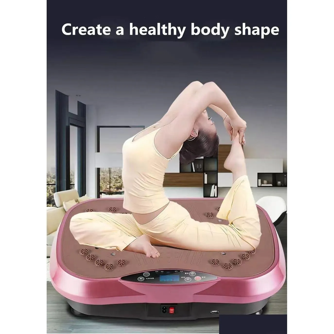 Other Health Beauty Items Vibration Platform Hines Fat Burning Slimming Lazy Artifact Shaking Workout Timate Oscillating Hine Drop D Dhx6V