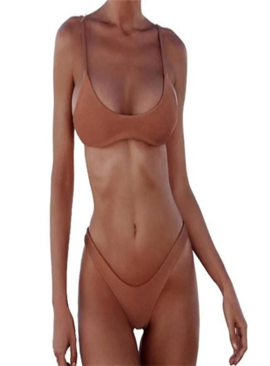 Kvinnors baddräkt 2019 Push Up badkläder Bikini Set Sexig Beach Swim Suit Push U7675348