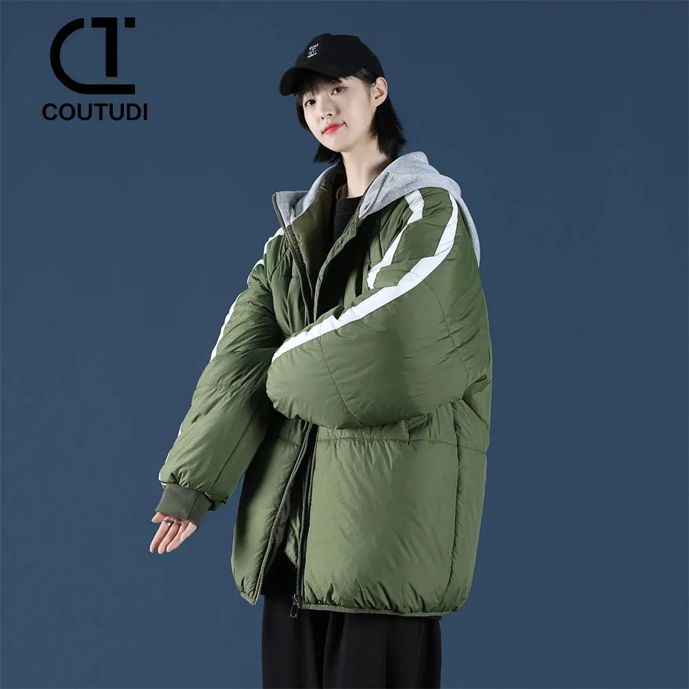 COUTUDI Plus Größe Frauen Winter Jacke Weibliche Mit Kapuze Baumwolle Gefütterte Parkas Warme Mäntel Koreanische Mode Frauen Brot Kleidung 5XL 240104