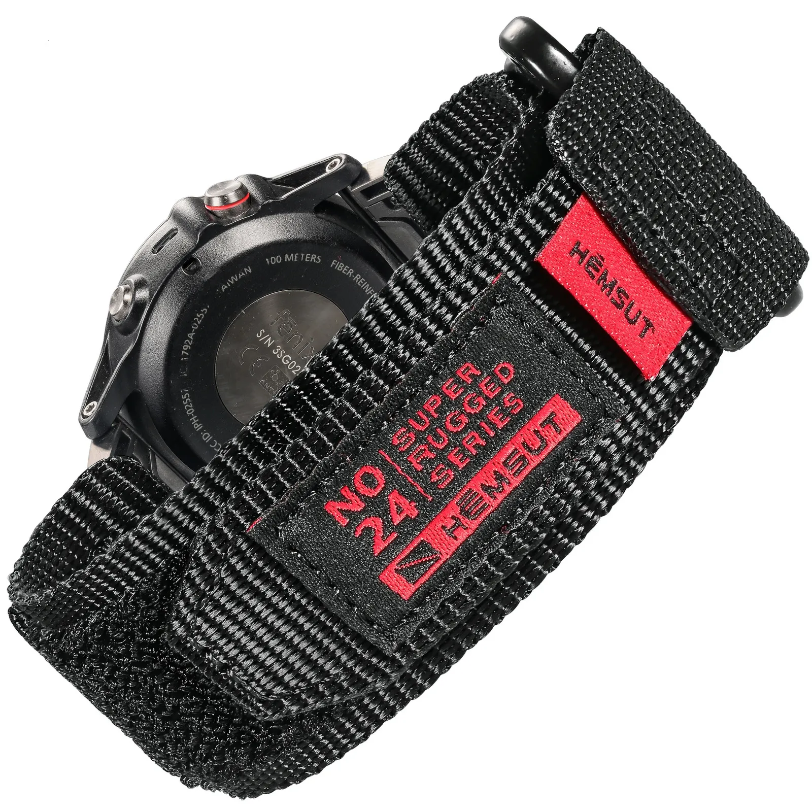 Bracelet de montre Quickfit noir bracelet de sport en Nylon Super robuste boucle tissée pour Fenix 7 6 5 Instinct Tactix 20mm 22mm 26mm 240104