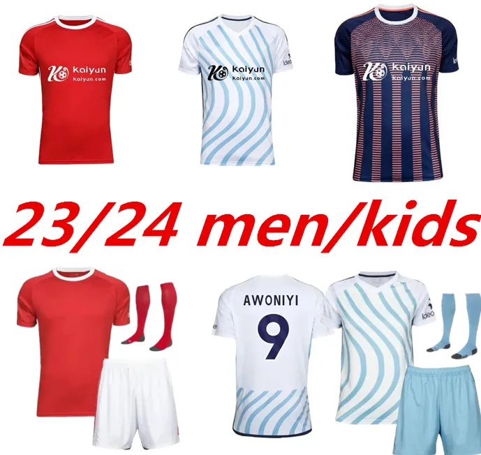 Nottingham 23 24 Soccer Jersey Grabban Johnson Surridge 2023 Men Kids Forest Awoniyi Ameobi Mighten Krovinovic Zinckernagel Lingard Football Shirt 999