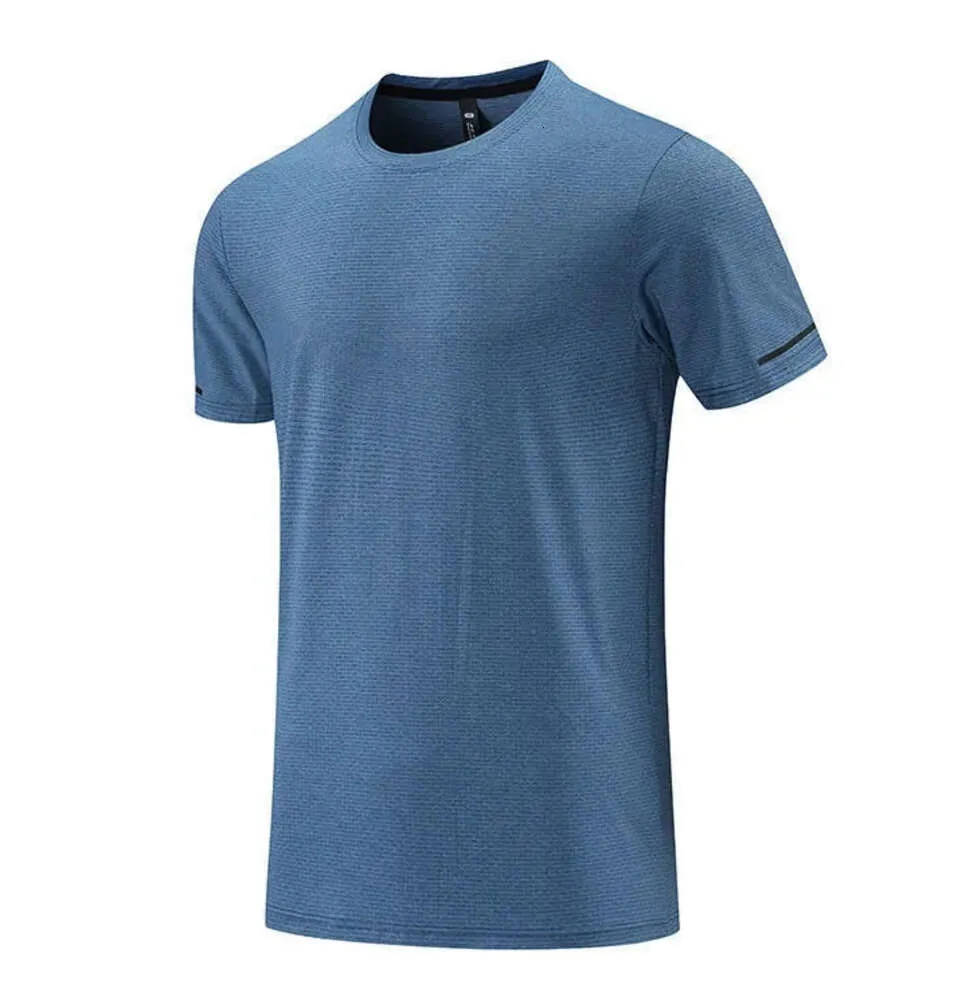 LL-R661 Uomo Yoga Outfit Palestra T-shirt Esercizio Fitness Abbigliamento Sportwear Trainning Basket Corsa Ghiaccio Camicie di seta Top da esterno Manica corta Elastico Traspirante6745