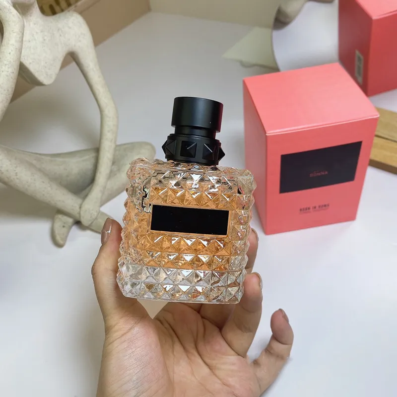 여성 향기 100ml 로마 산호 판타지 노란색 꿈의 강렬한 지속적인 꽃 냄새 EDP 디자이너 브랜드 레이디 쾰른 향수 바디 미스트 스프레이