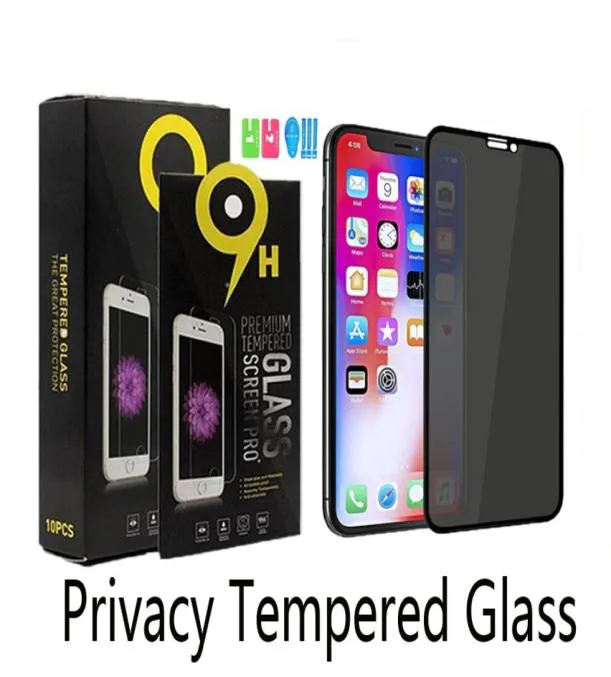 10PCS Screen Protector Privacy Gehard Glas Voor iPhone 13 12 11 Pro XS Max X XR Anti Spy 6S 7 8 Plus Beschermende Film met packag2053082