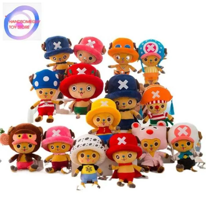 30 cm One Piece Plush Anime Toys Tony Chopper Luffy Sabo Sanji mönster mjuk fyllda plyschdockor leksaker söta tecknad plysch barn gåva Q06332941